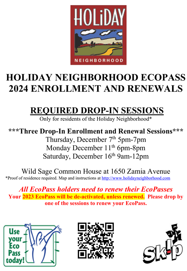 HOLIDAY ECO PASS 2024 FLYER